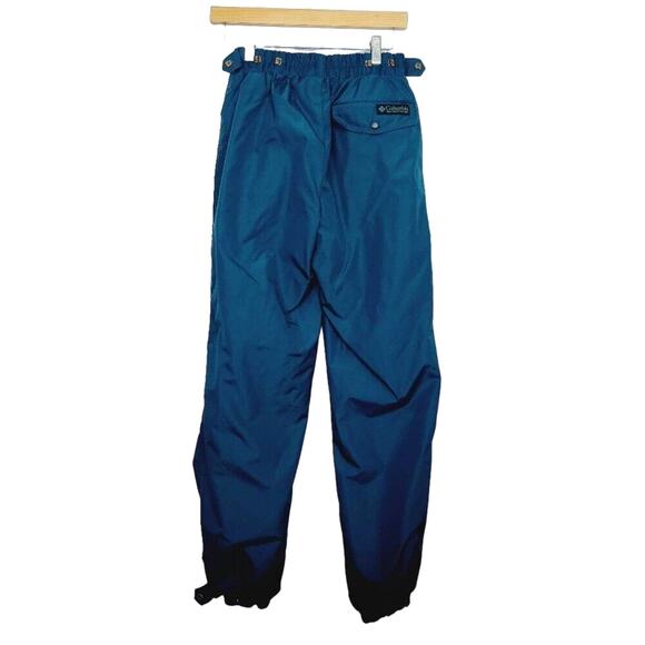 Vintage 90s Columbia Mens Small Spell Out Box Logo Nylon Joggers Snow Ski Pants - Picture 2 of 15